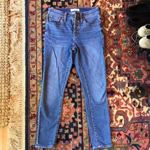 Madewell 9inch mid rise skinny crop jeans